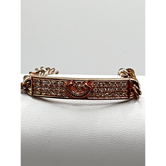 Juicy Couture Rose Gold Bracelet Pave Stone Bar Bracelet - Picture 3 of 5